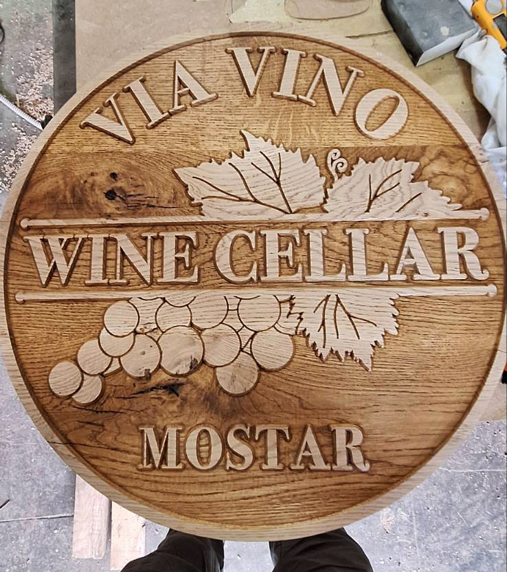 CNC gravura - drvena tabla